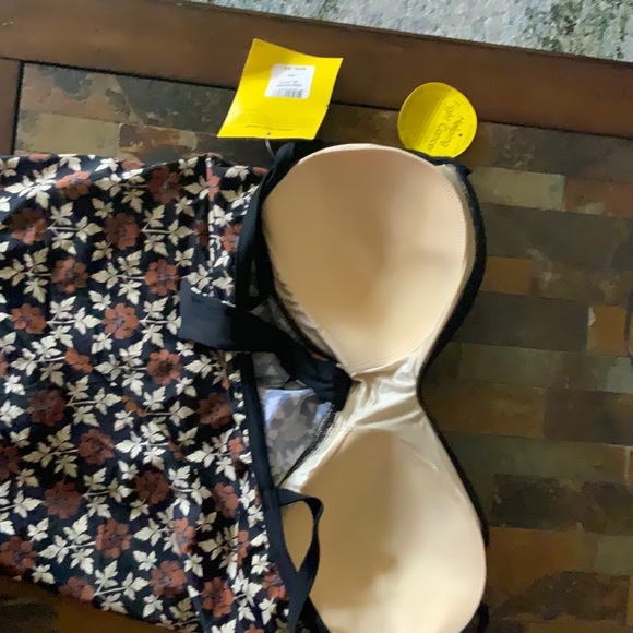 It Figures women’s plus size swimsuit Tankini top floral NWT 22W Blue floral - Picture 4 of 4